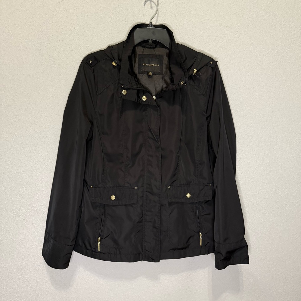 Weatherproof Brand Rain Jacket Black Size Large